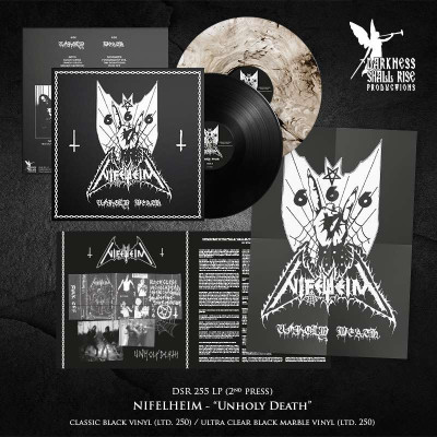 Nifelheim - Unholy Death LP (Ultra Clear Black Marble Vinyl)